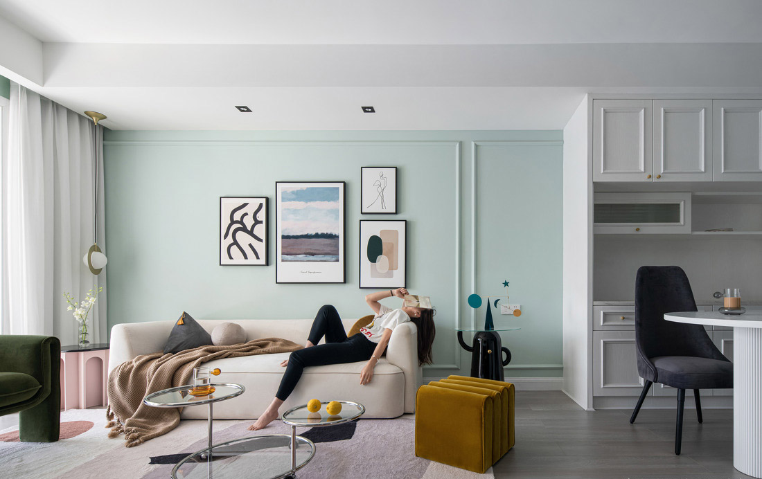 《薄荷》 | 80㎡ 清新夏日色调小屋