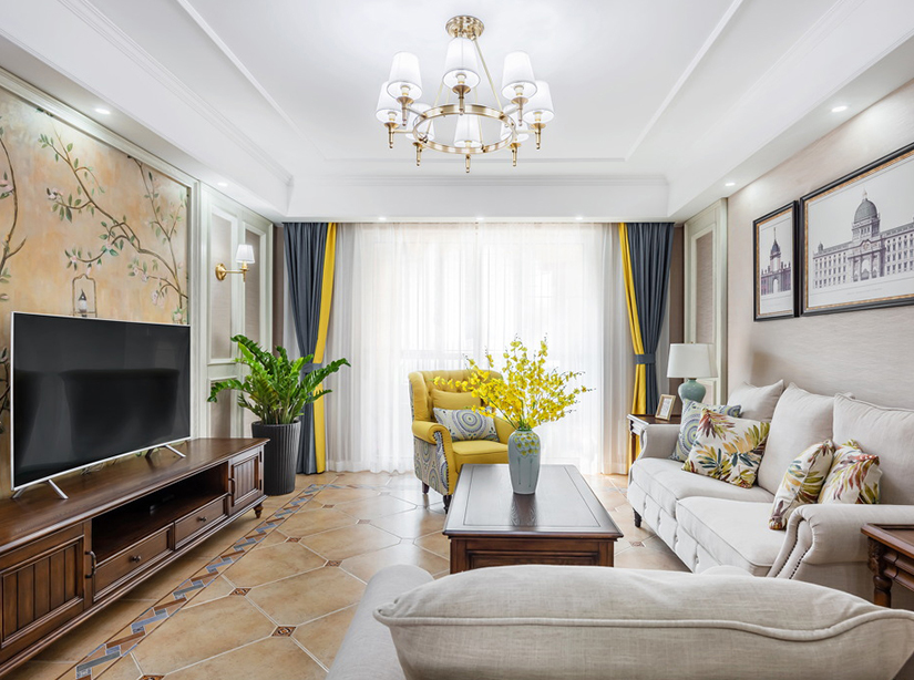 美式 | 120㎡奶咖色简美风格