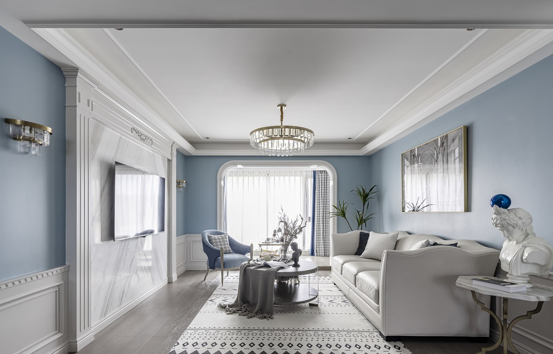美式 | 《梦·涟》119㎡清雅住宅，蓝色系的家